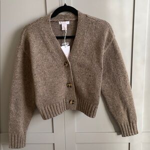 Halston Knit Cropped Cardigan